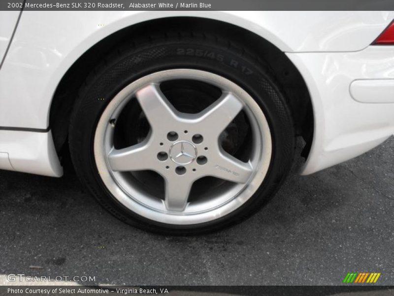 Alabaster White / Marlin Blue 2002 Mercedes-Benz SLK 320 Roadster