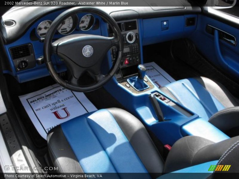 Alabaster White / Marlin Blue 2002 Mercedes-Benz SLK 320 Roadster