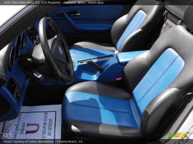 Alabaster White / Marlin Blue 2002 Mercedes-Benz SLK 320 Roadster