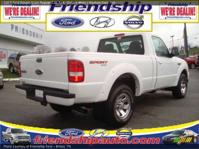 Oxford White / Medium Dark Flint 2007 Ford Ranger Sport Regular Cab 4x4