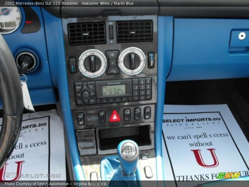 Alabaster White / Marlin Blue 2002 Mercedes-Benz SLK 320 Roadster