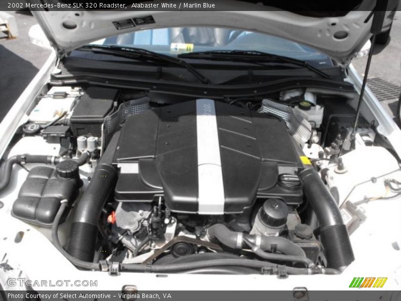 Alabaster White / Marlin Blue 2002 Mercedes-Benz SLK 320 Roadster