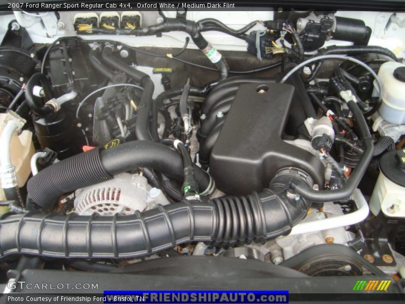 Oxford White / Medium Dark Flint 2007 Ford Ranger Sport Regular Cab 4x4