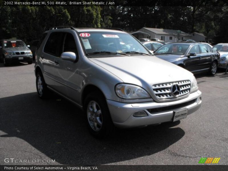 Brilliant Silver Metallic / Ash 2002 Mercedes-Benz ML 500 4Matic