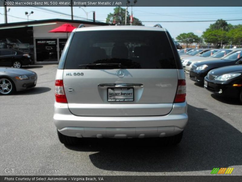 Brilliant Silver Metallic / Ash 2002 Mercedes-Benz ML 500 4Matic