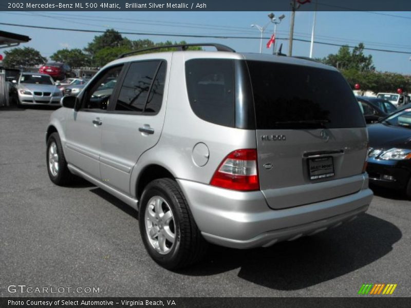 Brilliant Silver Metallic / Ash 2002 Mercedes-Benz ML 500 4Matic