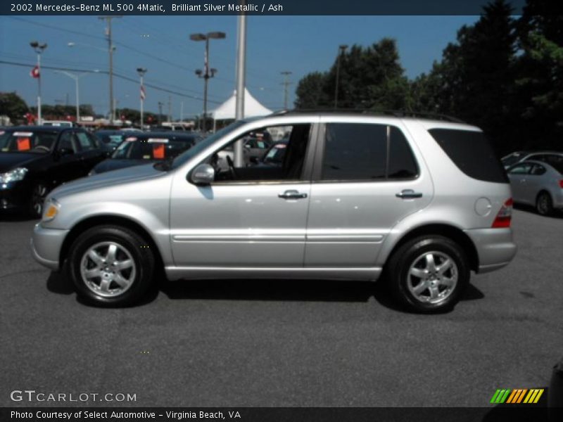 Brilliant Silver Metallic / Ash 2002 Mercedes-Benz ML 500 4Matic