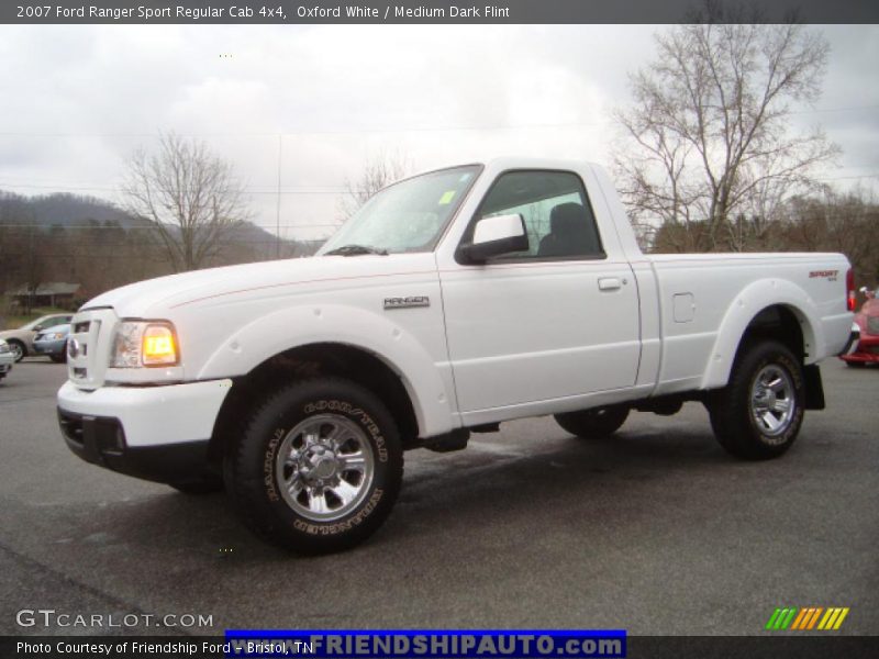 Oxford White / Medium Dark Flint 2007 Ford Ranger Sport Regular Cab 4x4