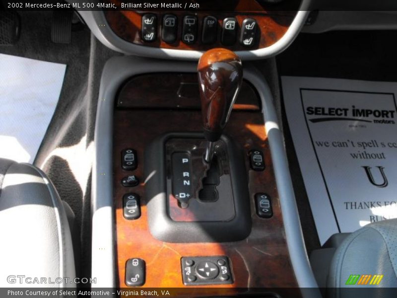 Brilliant Silver Metallic / Ash 2002 Mercedes-Benz ML 500 4Matic