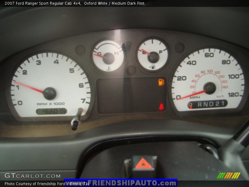 Oxford White / Medium Dark Flint 2007 Ford Ranger Sport Regular Cab 4x4