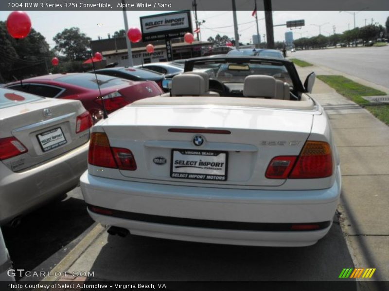 Alpine White / Sand 2004 BMW 3 Series 325i Convertible