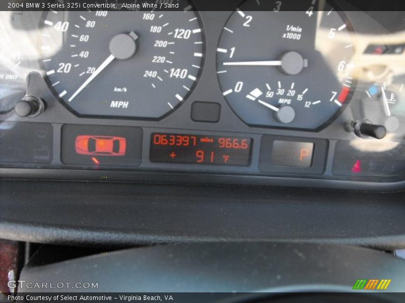 Alpine White / Sand 2004 BMW 3 Series 325i Convertible