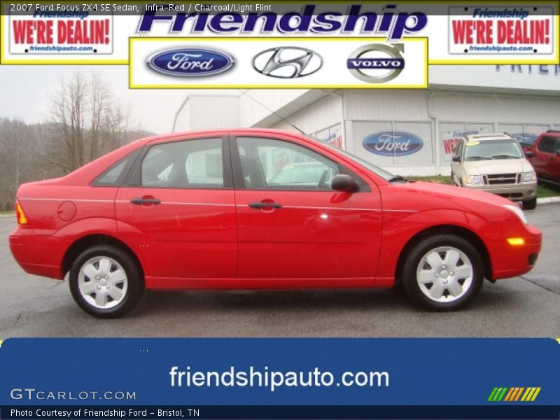 Infra-Red / Charcoal/Light Flint 2007 Ford Focus ZX4 SE Sedan