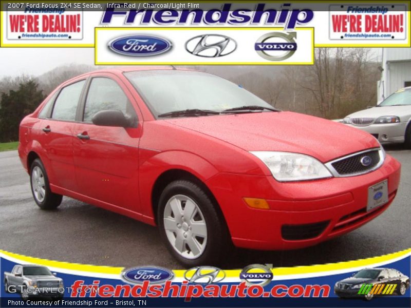 Infra-Red / Charcoal/Light Flint 2007 Ford Focus ZX4 SE Sedan