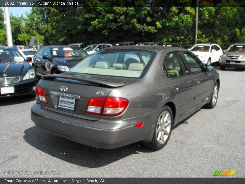 Autumn Bronze / Beige 2002 Infiniti I 35