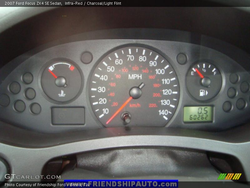 Infra-Red / Charcoal/Light Flint 2007 Ford Focus ZX4 SE Sedan