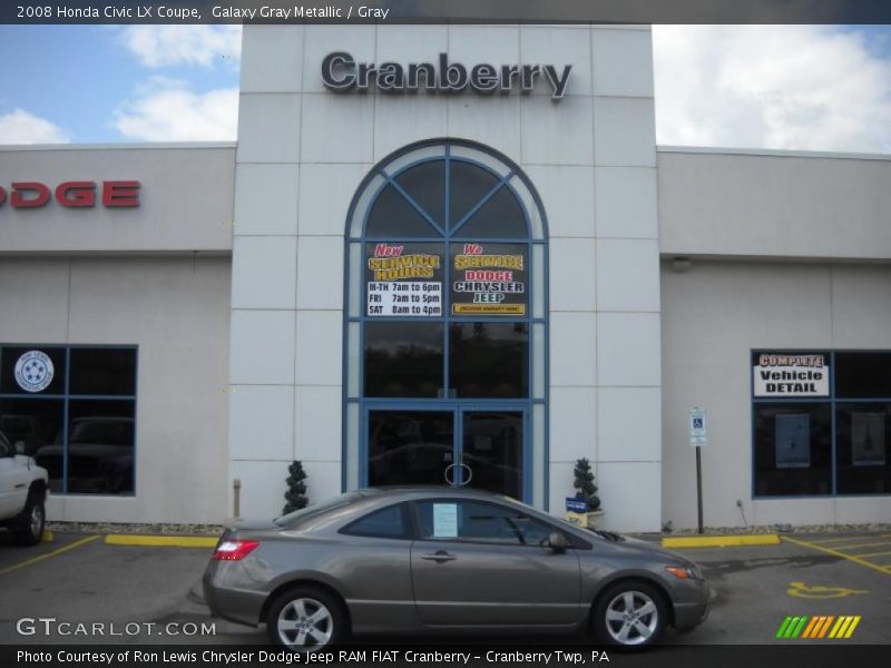 Galaxy Gray Metallic / Gray 2008 Honda Civic LX Coupe