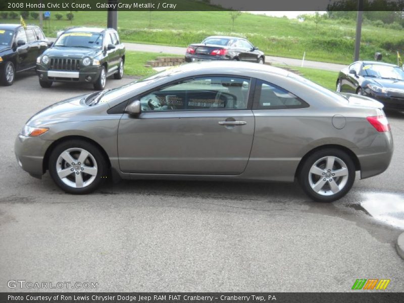 Galaxy Gray Metallic / Gray 2008 Honda Civic LX Coupe