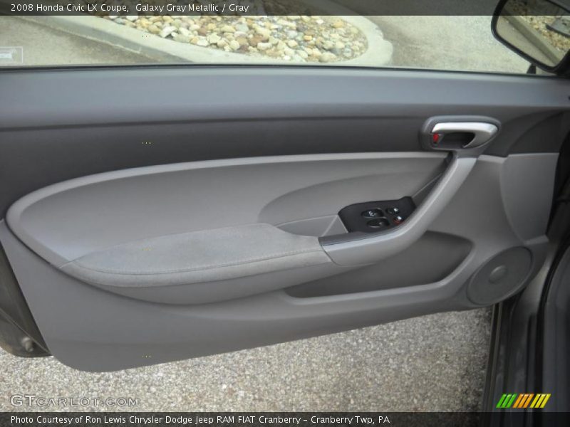 Galaxy Gray Metallic / Gray 2008 Honda Civic LX Coupe