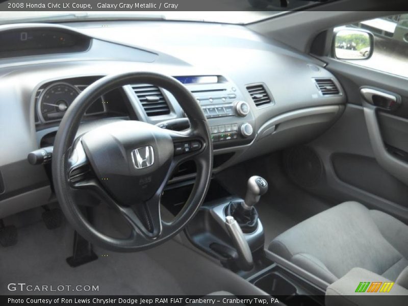 Galaxy Gray Metallic / Gray 2008 Honda Civic LX Coupe
