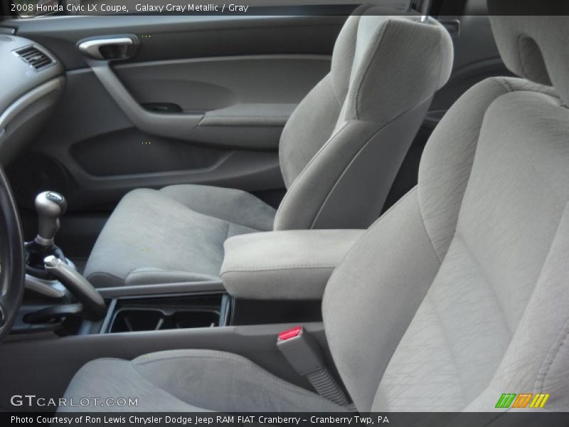 Galaxy Gray Metallic / Gray 2008 Honda Civic LX Coupe