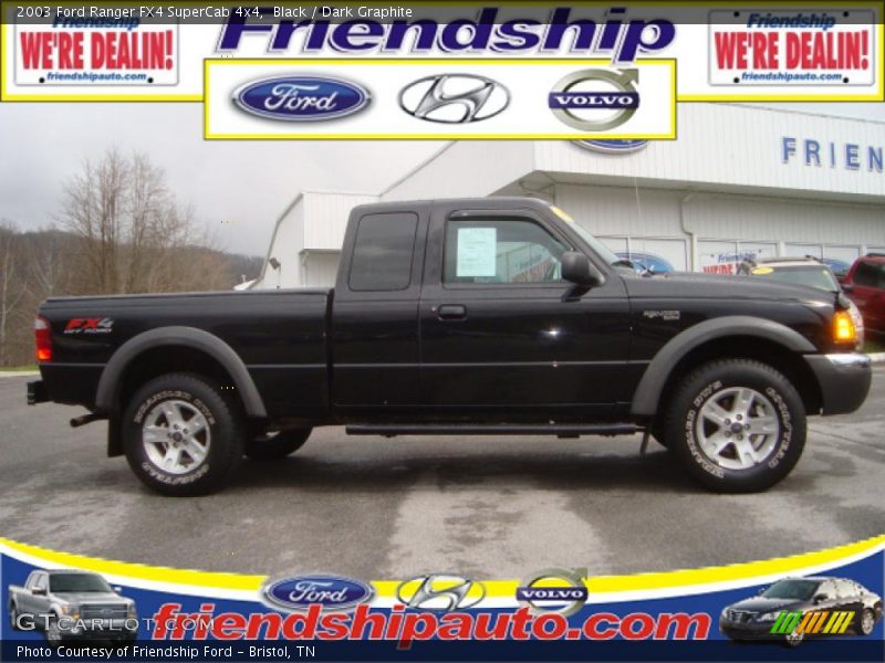 Black / Dark Graphite 2003 Ford Ranger FX4 SuperCab 4x4