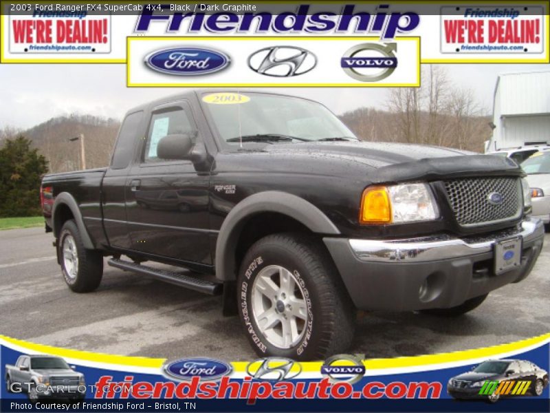 Black / Dark Graphite 2003 Ford Ranger FX4 SuperCab 4x4