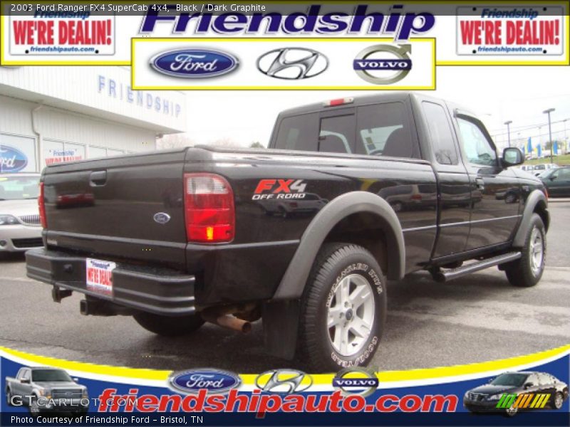 Black / Dark Graphite 2003 Ford Ranger FX4 SuperCab 4x4