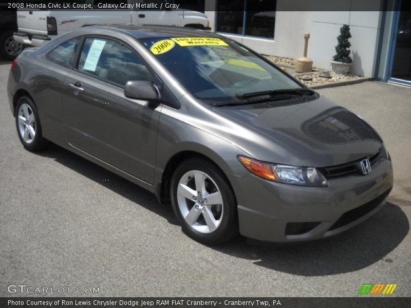 Galaxy Gray Metallic / Gray 2008 Honda Civic LX Coupe