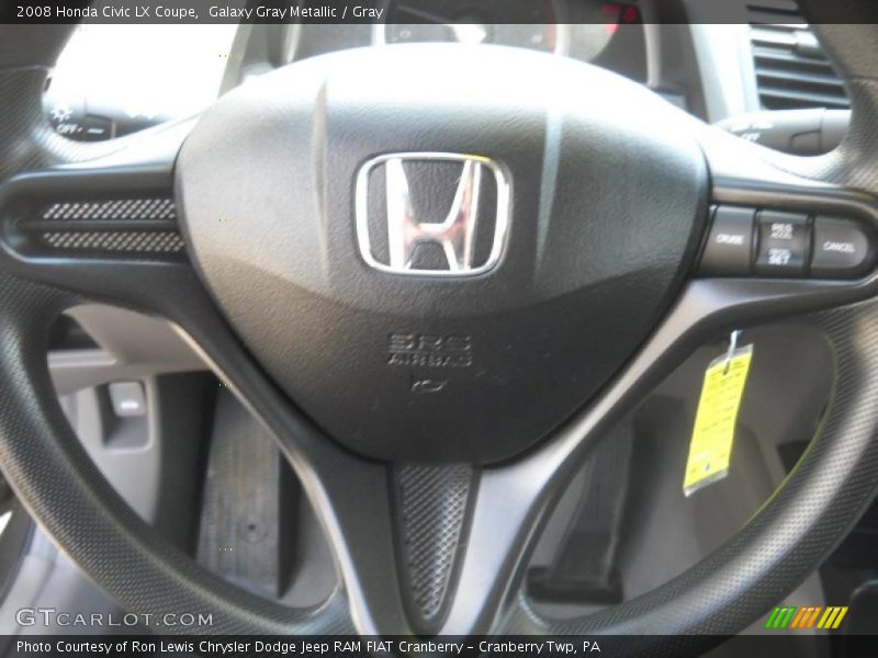 Galaxy Gray Metallic / Gray 2008 Honda Civic LX Coupe