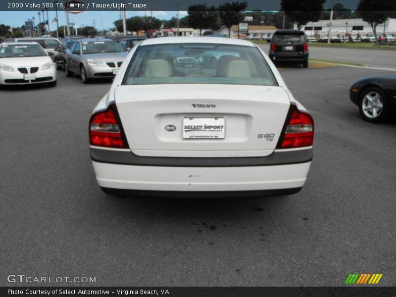 White / Taupe/Light Taupe 2000 Volvo S80 T6
