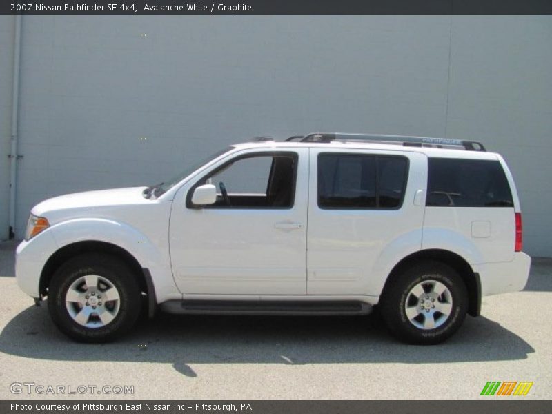 Avalanche White / Graphite 2007 Nissan Pathfinder SE 4x4