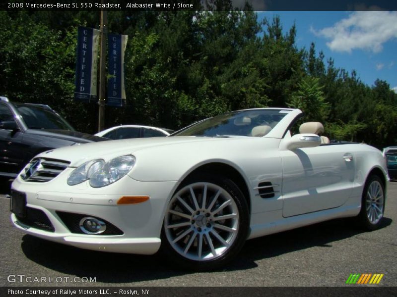 Alabaster White / Stone 2008 Mercedes-Benz SL 550 Roadster