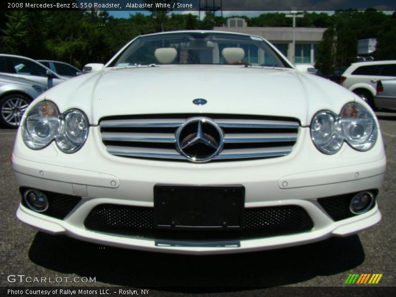 Alabaster White / Stone 2008 Mercedes-Benz SL 550 Roadster