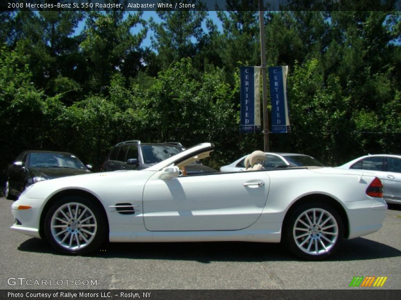 Alabaster White / Stone 2008 Mercedes-Benz SL 550 Roadster