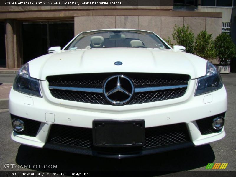 Alabaster White / Stone 2009 Mercedes-Benz SL 63 AMG Roadster
