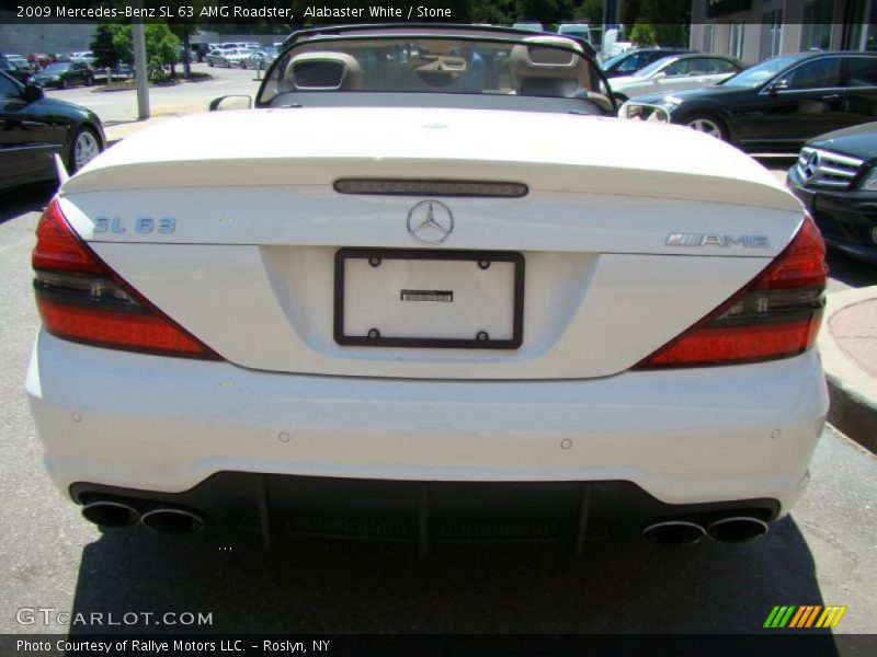 Alabaster White / Stone 2009 Mercedes-Benz SL 63 AMG Roadster