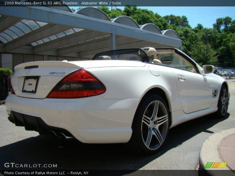 Alabaster White / Stone 2009 Mercedes-Benz SL 63 AMG Roadster