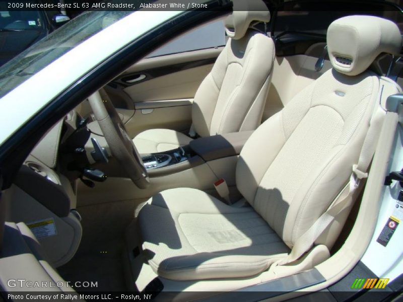 Alabaster White / Stone 2009 Mercedes-Benz SL 63 AMG Roadster