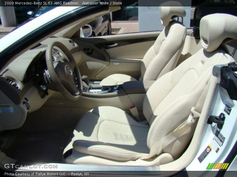 Alabaster White / Stone 2009 Mercedes-Benz SL 63 AMG Roadster