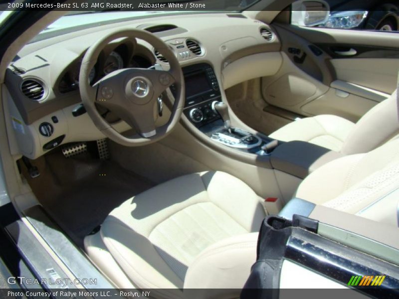 Alabaster White / Stone 2009 Mercedes-Benz SL 63 AMG Roadster