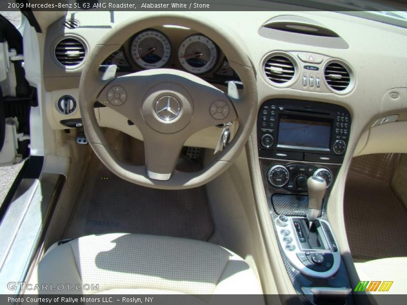 Alabaster White / Stone 2009 Mercedes-Benz SL 63 AMG Roadster