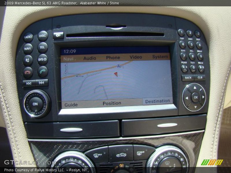 Alabaster White / Stone 2009 Mercedes-Benz SL 63 AMG Roadster