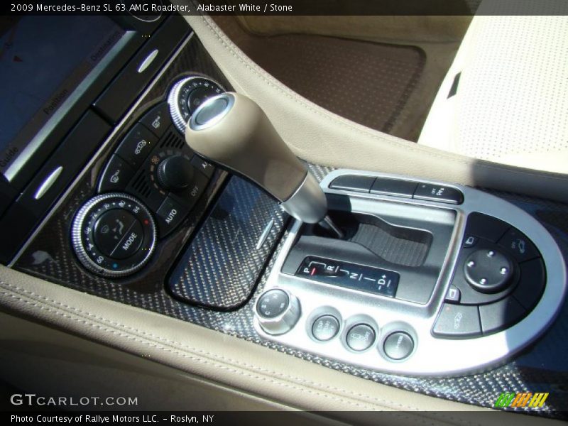 Alabaster White / Stone 2009 Mercedes-Benz SL 63 AMG Roadster