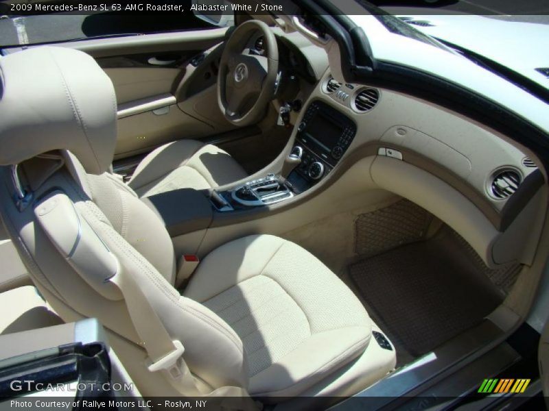 Alabaster White / Stone 2009 Mercedes-Benz SL 63 AMG Roadster