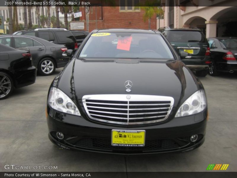 Black / Black 2007 Mercedes-Benz S 550 Sedan