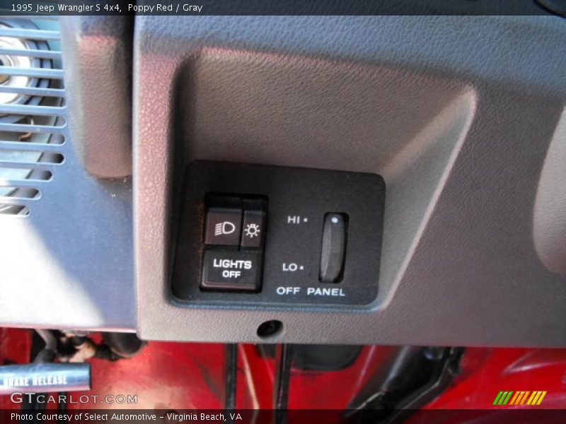 Poppy Red / Gray 1995 Jeep Wrangler S 4x4