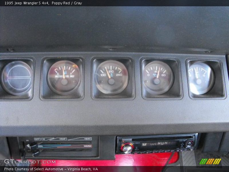 Poppy Red / Gray 1995 Jeep Wrangler S 4x4