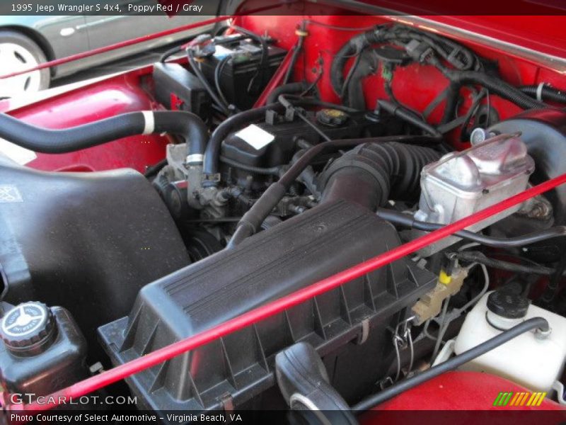 Poppy Red / Gray 1995 Jeep Wrangler S 4x4