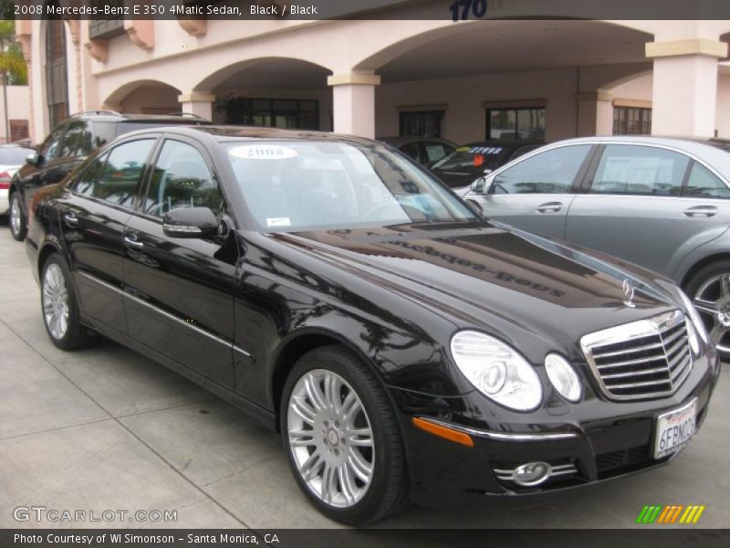 Black / Black 2008 Mercedes-Benz E 350 4Matic Sedan